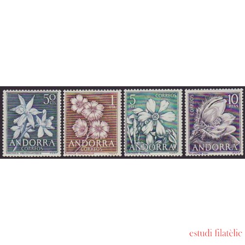 Andorra española 68/71 1966  Flores MNH 