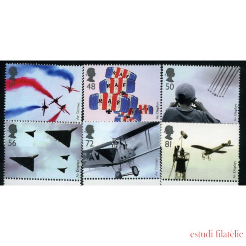 Gran Bretaña - Nº 3036/41 2008 Cien años de exhibiciones aéreas Aviones MNH