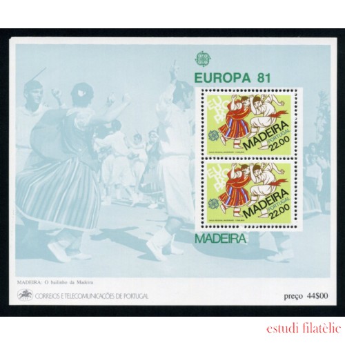 Madeira HB 2 1981 Europa Folklore Bailes regionales MNH