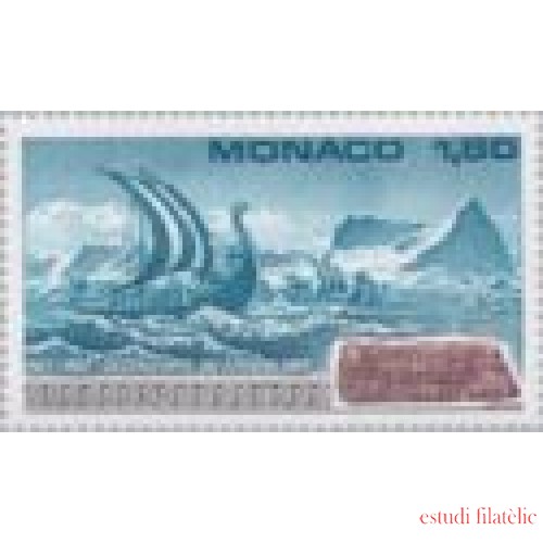 Monaco - 1356 - 1982 Milenario del descubrimiento de Groenlandia-Erik  el Rojo/flota vikinga-Lujo