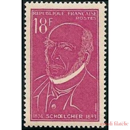 France Francia Nº 1092 1957 A la memoria de Victor Schoelcher Lujo