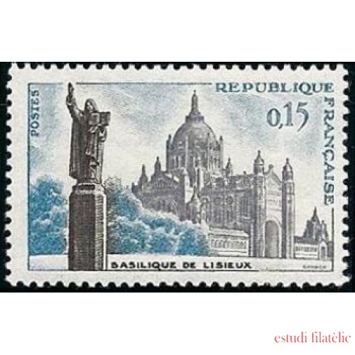 France Francia Nº 1268 1960 Basílica de Lisieux Lujo