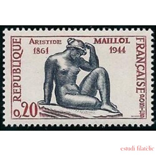 France Francia 1281 1961 Cent. del nacimiento del escultor Maillol MNH