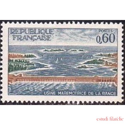 France Francia Nº 1507 1966 Planta de mareas de  Rance Lujo