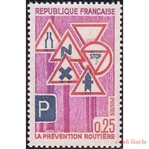 France Francia Nº 1548 1968 Prevención vial Lujo