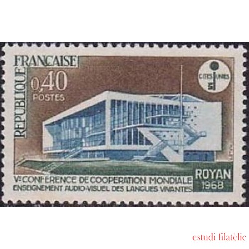 France Francia Nº 1554 1968 5ª Conf. de la Corporación mund. para la enseñanza audiovisual de las lenguas vivas Lujo