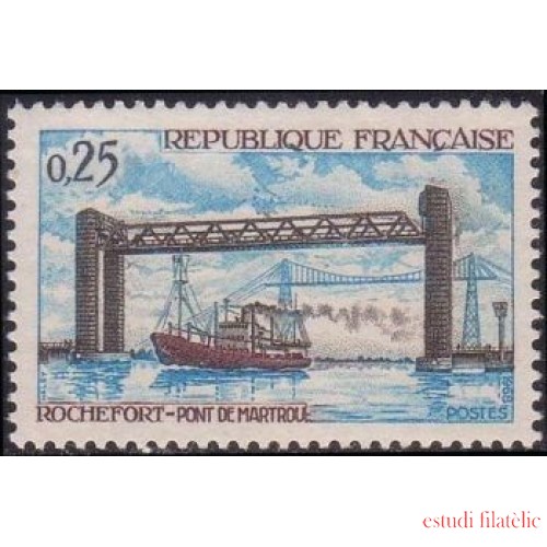 France Francia Nº 1564 1968 Puente de Martrou en Rochefort Lujo