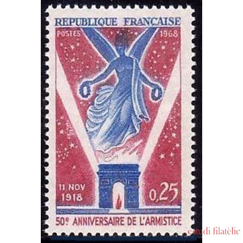 France Francia Nº 1576 1968 50 Aniv. de Armisticio del 11 de nov. Lujo