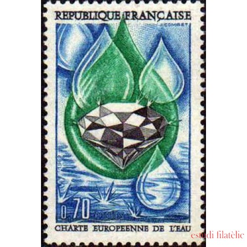 France Francia Nº 1612 1969 Carta europea del agua Lujo