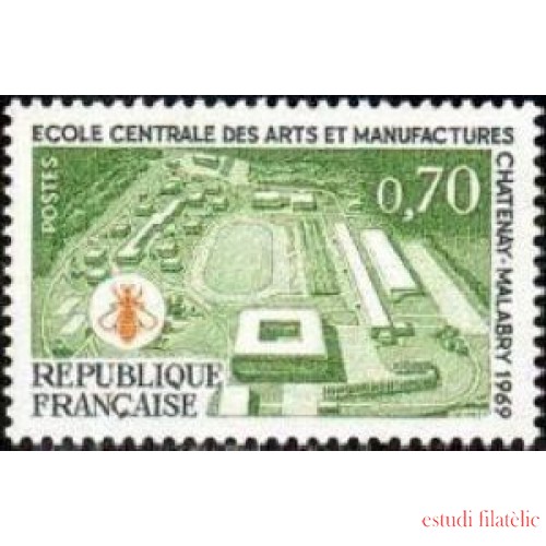 France Francia Nº 1614 1969 Escuela central de Arte y Manufacturas Lujo