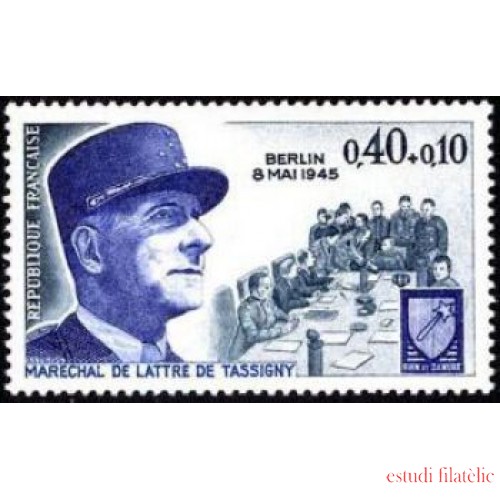 France Francia Nº 1639 1970 Aniv. del Armisticio (8 de mayo de 1945) Lujo