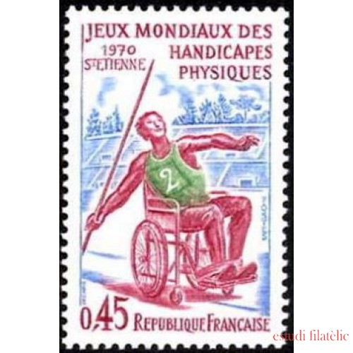 DEP7/S France Francia Nº 1649 1970 Juegos mundiales de discapacitados físicos (St. Étienne) Lujo