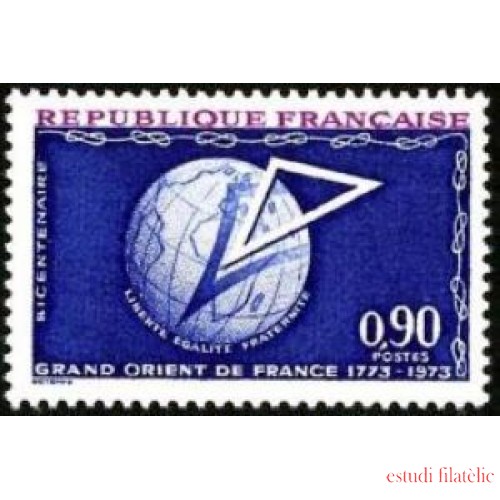 France Francia Nº 1756 1973 Bicentenario del Grand-Orient de Francia Lujo