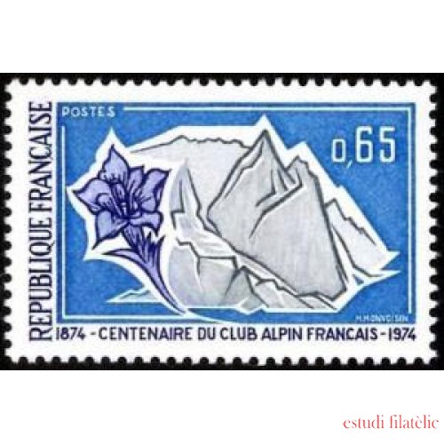 France Francia Nº 1788 1974 Centenario del club alpino francés Lujo