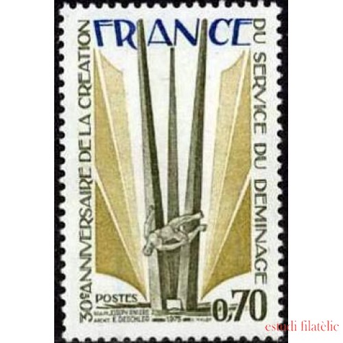 France Francia Nº 1854 1975 30º Aniv. de la cracióon del servicio de desmineralización Lujo