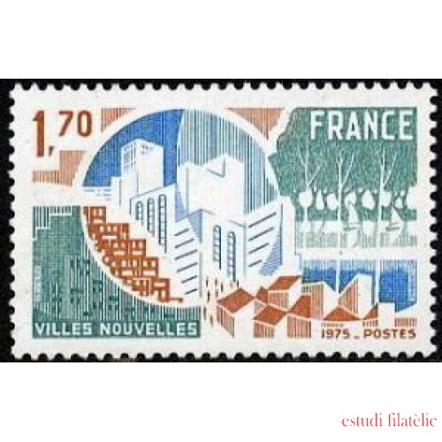 France Francia Nº 1855 1975 Nuevas ciudades Lujo