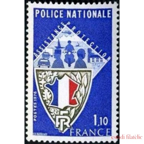 France Francia Nº 1907 1976 Policía Nacional Lujo