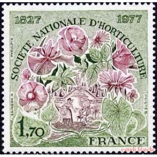 France Francia 1930 1977 150º Aniv. de la Sociedad nacional de horticultura MNH