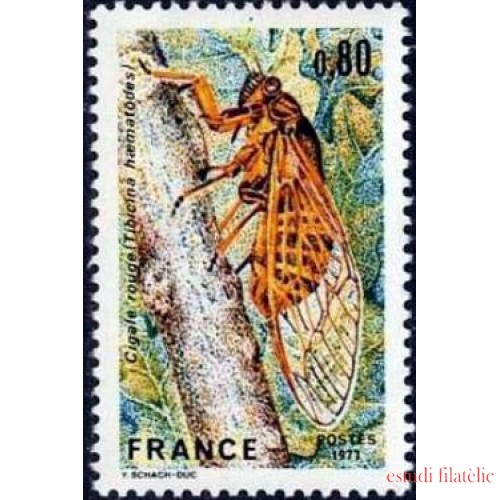 France Francia Nº 1946 1977 La cigarra roja Lujo