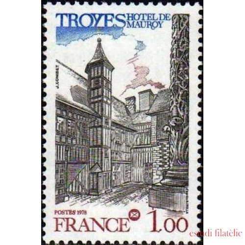 France Francia Nº 2011 1978 51º Congreso nacional de la Fed. de sociedades filatélicas francesas Lujo