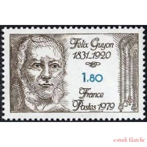 MED/S France Francia  Nº 2052  1979  Félix Guyon cirujano francés Lujo