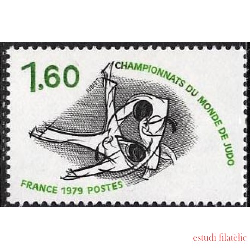 France Francia Nº 2069 1979 Campeonatos del mundo de Judo Lujo