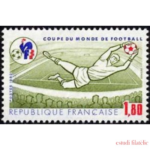 France Francia Nº 2209 1982 Copa del mundo de fútbol Lujo