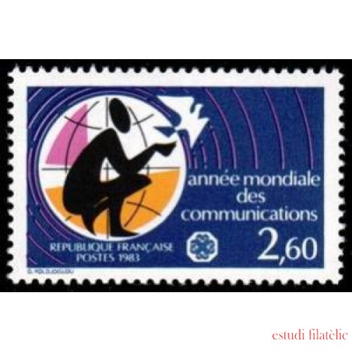 France Francia Nº 2260 1983 Año mundial de las comunicaciones Lujo