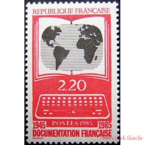 France Francia Nº 2391 1985 Documentación francesa Lujo