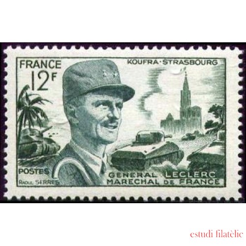 France Francia Nº 984 1954 Mariscal Leclerc Lujo