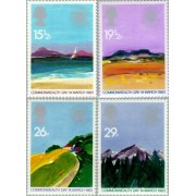 Gran Bretaña 1071/74 1983 Día de la Commonwealth MNH