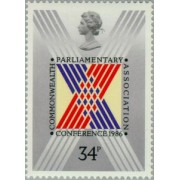 Gran Bretaña 1238 1986 Conferencia anual parlamente de la Commonweath MNH