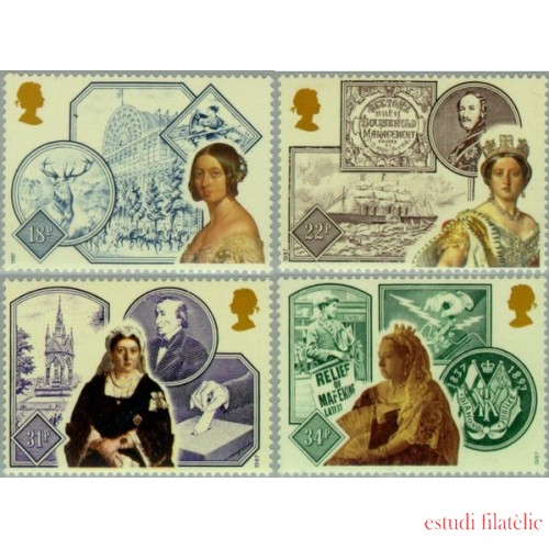 Gran Bretaña 1279/82 1987 Reina Victoria MNH