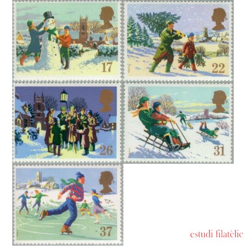 Gran Bretaña 1494/98 1990 Navidad MNH