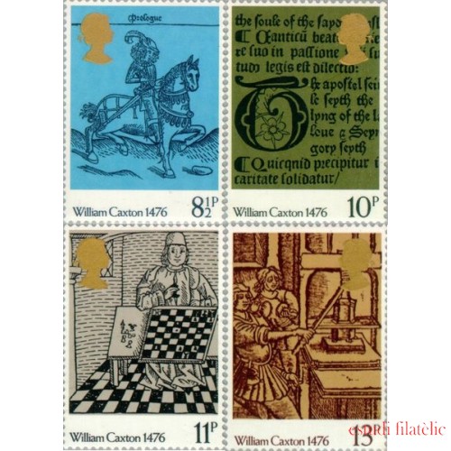 Gran Bretaña 803/06 500 Aniv. de la impresión del 1er libro en Inglaterra MNH