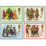 Gran Bretaña 876/79 1978 Navidad Músicos y cantores MNH