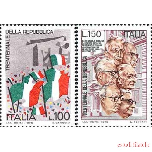 Italia - 1264/65 - 1976 30º Aniversario de la Repúplica Lujo