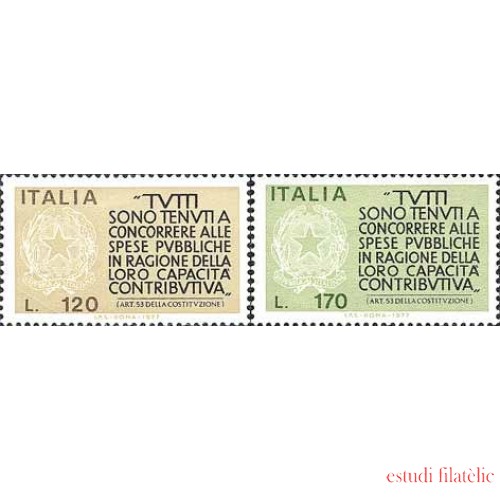 Italia - 1297/98 - 1977 Concienciación al pago de impuestos Lujo