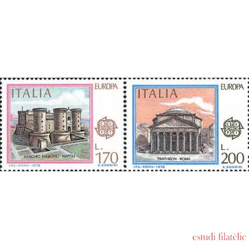 Italia - 1339/40 - 1978 Europa-monumentos-Lujo