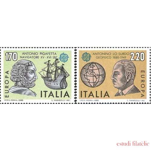 Italia - 1418/19 - 1980 Europa-personajes célebres-Lujo