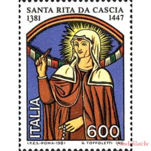 Italia - 1482 - 1981 6º Cent. de Sta.  Rita de Cascia Lujo