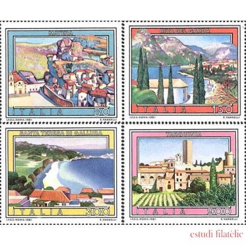 Italia - 1491/94 - 1981 Turismo-vistas-Lujo