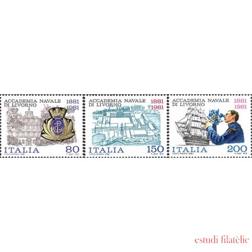 Italia - 1495/97 - 1981 Cent. de la Academia naval de Livourne Lujo