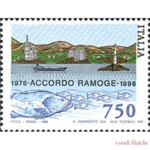 Italia - 2167 - 1996 20º Aniv. del acuerdo RAMOGE Lujo