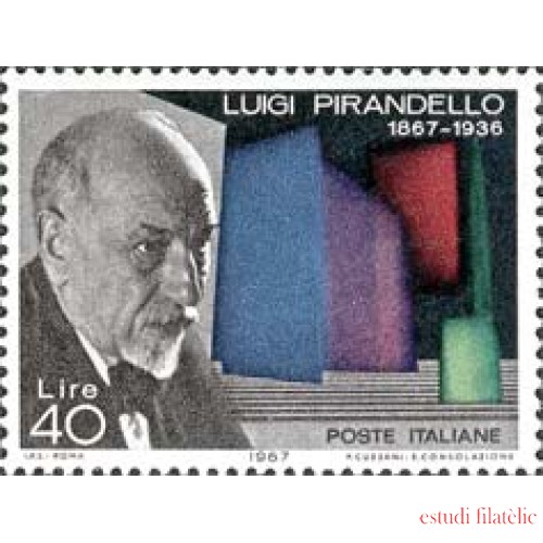 Italia - 974 - 1967 Cent. del dramaturgo Luigi Pirandello Lujo