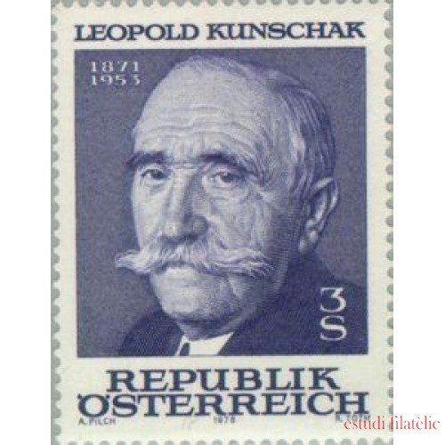 VAR3/S Österreich Austria  Nº 1398   1978  25º Aniv. muerte de Léopold Kunschak Lujo