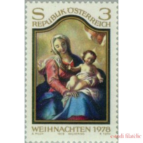 Österreich Austria - 1421 - 1978 Navidad-cuadro virgen y niño-Lujo