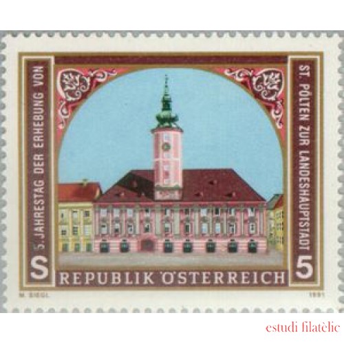 Öesterreich Austria - 1863 - 1991 5 º Aniv. de St. Pölten como capital de provincia Lujo