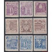 España Spain 974/82 1944 Milenario de Castilla MNH sombras