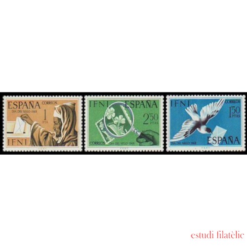 Ifni 236/38 1968  Día del Sello Buzón Correo Filatelia MNH 